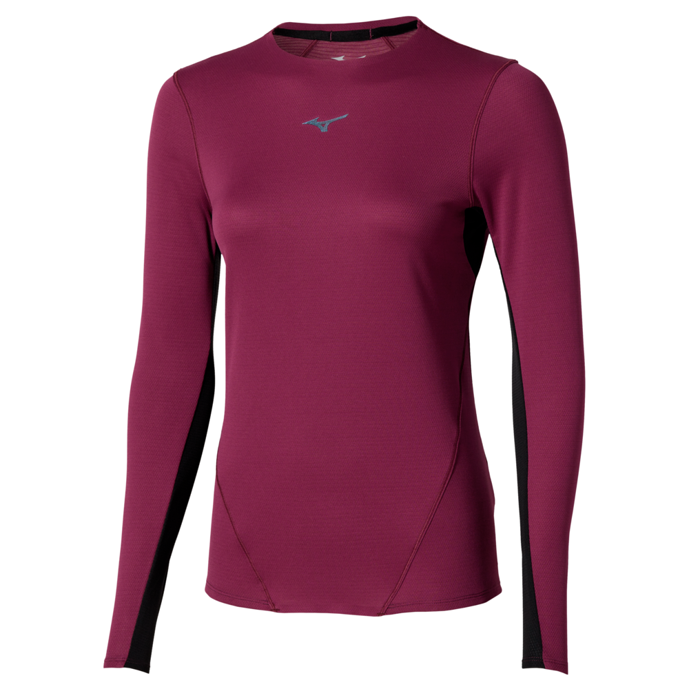Mizuno Tech Thermal Charge Long Sleeve Tee Dark purple Femme TailleL